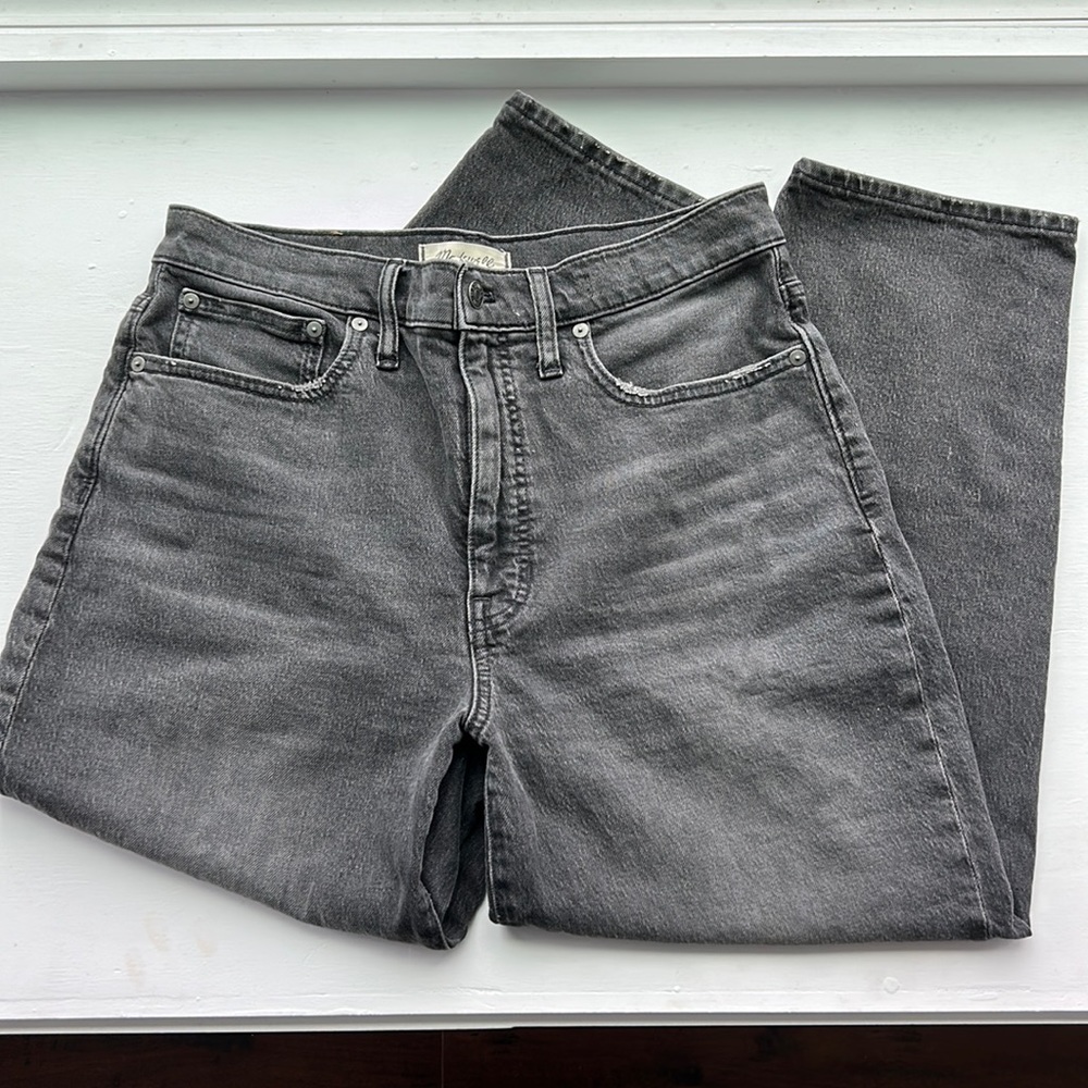 Madewell Balloon Jeans Washed Black Size 29 Lightly Used